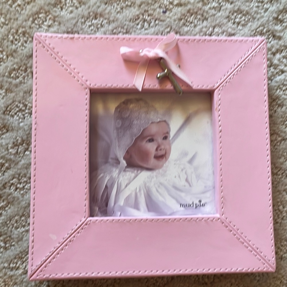 Mud pie pink picture frame